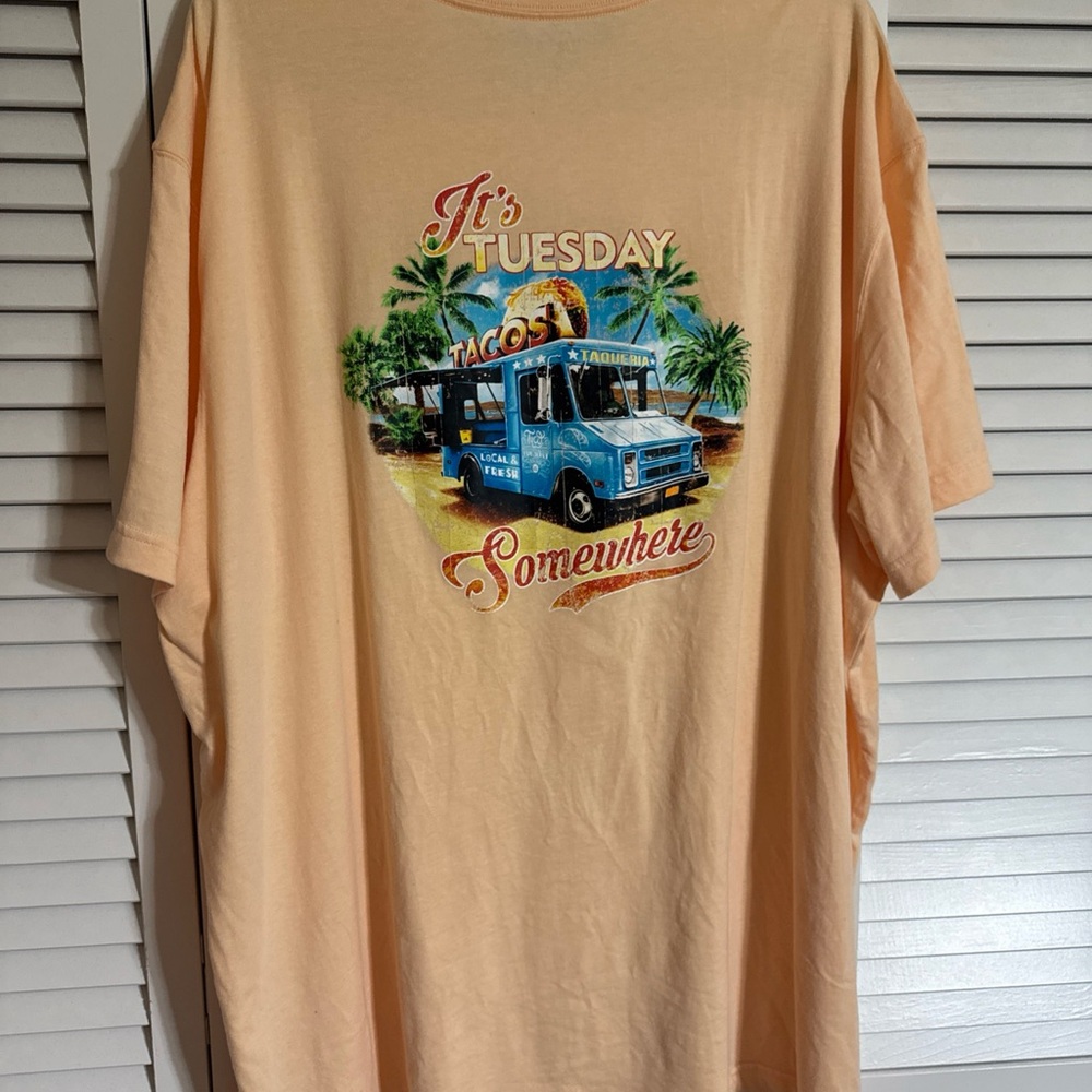 Caribbean Brand Men's Taco Tuesday T Shirt 3X Tall